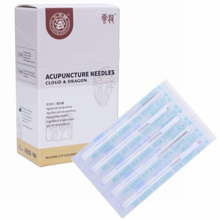 CLOUD&DRAGON Akupunkturnåler med guide, 0,25x25mm (100stk)