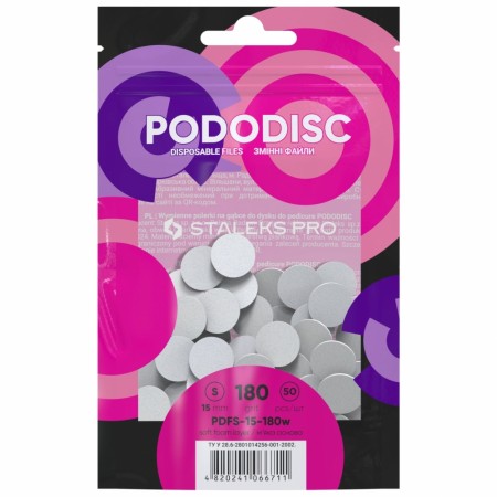 Staleks SoftFoam slipeskive til PodoDisk(50stk), 15mm #180 grit