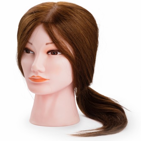Mannequin Dame Bridget, Syntetisk hår, M 35-40cm mørk brun