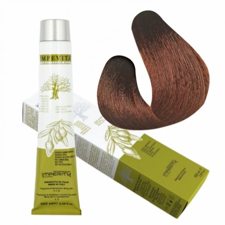 Permanent Hårfarge 100ml Impevita Nr. 6.4 Dark Copper Blonde