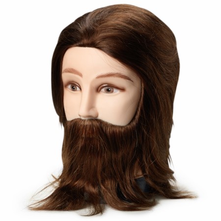 Mannequin Mann Carl med skjegg, S 20cm mørk brun