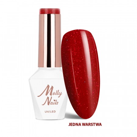 MollyNails HEMA-free hybrid neglelakk (8g), rouge no. 322