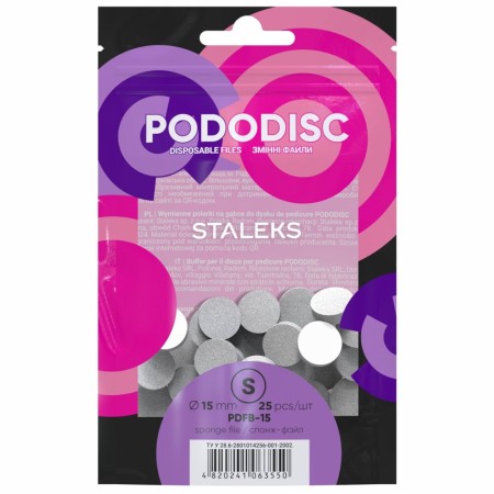 Staleks poleringsskiver til PodoDisk (15stk), 15mm