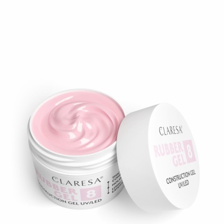 Claresa Rubber Gel 08 (lys, kald rosa), 12g
