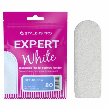 Staleks utskiftbare fotfiler EXPERT 10,  80 grit (30stk)