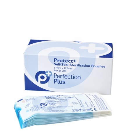 Selvforseglende Protect+ steriliseringsposer, 57 x 127mm (200stk)