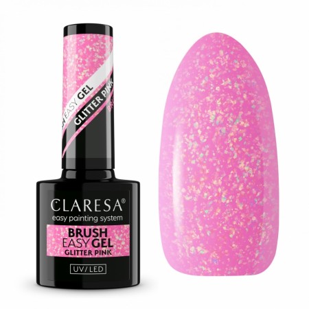 Brush Easy Gel, Claresa® 5g PINK GLITTER
