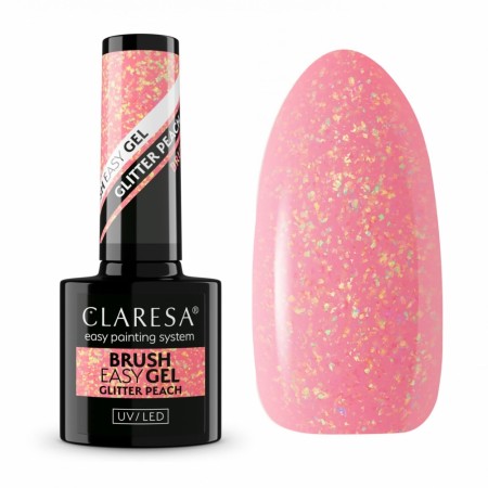 Brush Easy Gel, Claresa® 5g PEACH GLITTER