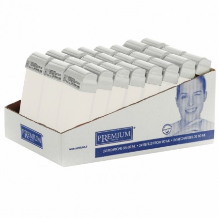 KARTONG:24x Premium Rullevoks 80ml Transparent Gelé 4,5cm