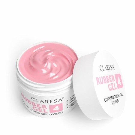 Claresa Rubber Gel 04 (medium bringebær rosa), 45g