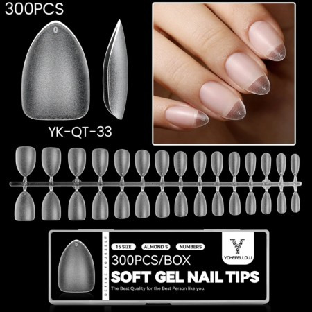Full Cover SoftGel Tips YKQT33 (300 stk)