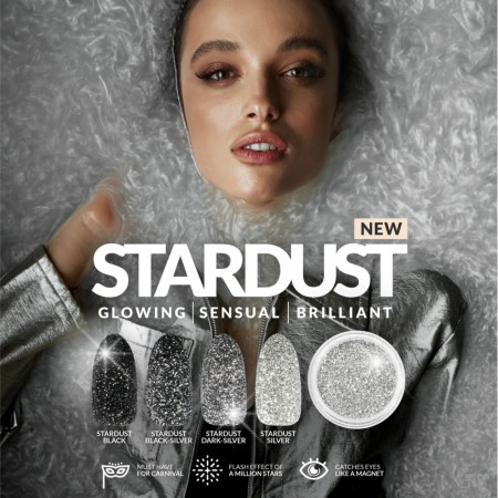 StarDust 3ml,, Black Silver glitter Claresa®