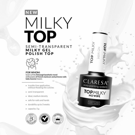 TOPCOAT MILKY Hybrid/ NO WIPE Claresa®