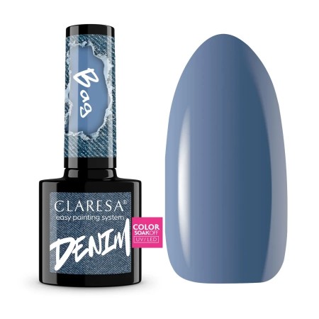 Claresa hybrid neglelakk (5ml), Denim bag muted blue