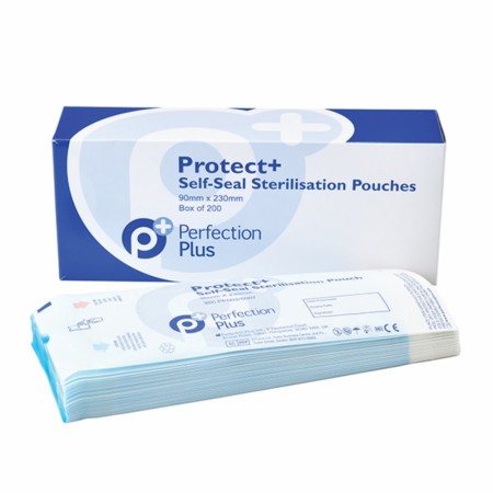 Selvforseglende Protect+ steriliseringsposer, 90 x 230mm (200stk)