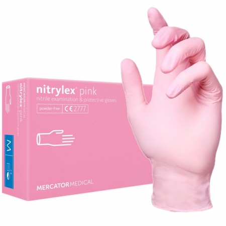 Nitrylex® Nitrilhansker, 100pk ROSA, Medium