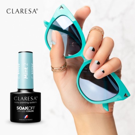 Neglelakk, Hybrid / SoakOff, 5ml Claresa® MINT 02