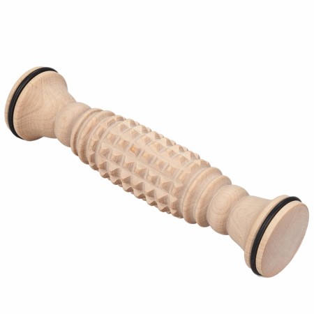 Rett massasjerulle i naturlig bøketre (29cm)