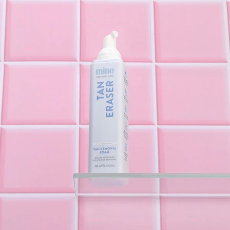 Tan eraser cleansing foam