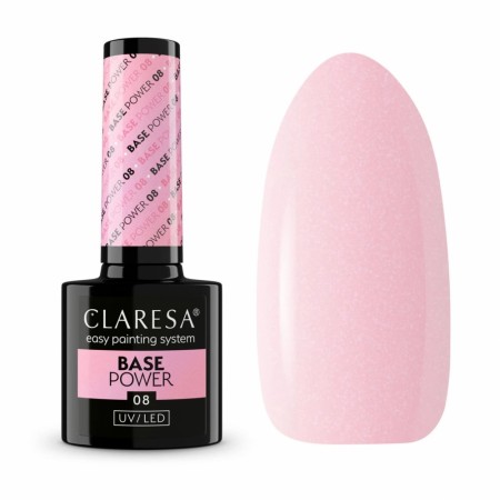 POWER BASE Hybrid/SoakOff Claresa® 08 pearl and #lipglossnails effect