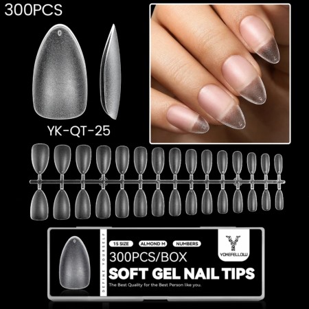 Full Cover SoftGel Tips YKQT25 (300 stk)