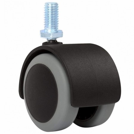 Doble Polyurethane hjul, 10mm gjenget bolt