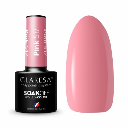 Neglelakk, Hybrid / SoakOff, 5ml Claresa® Pink517