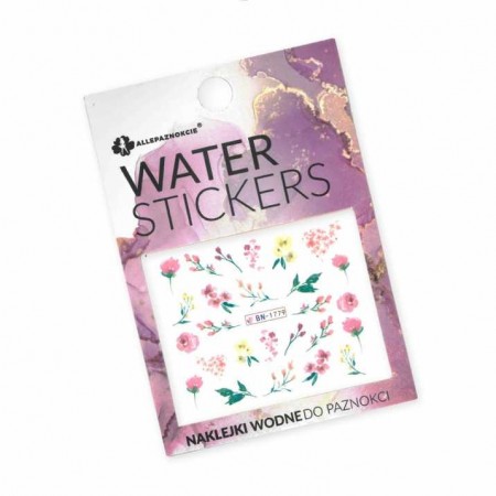 Vannklistremerker for negler, blomster BN-1779