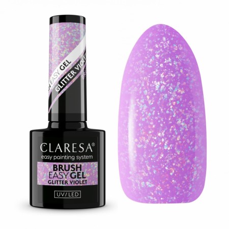 Brush Easy Gel, Claresa® 5g VIOLET GLITTER