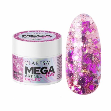 Claresa Megastar dekorasjonsgel, 10g Pink Pixel
