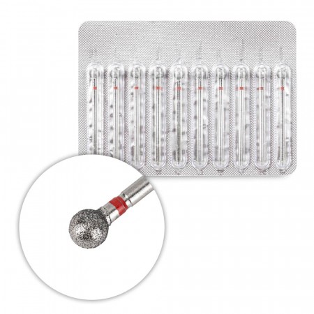 Diamantbor - ballcutter, 5mm, fin grit (10stk)