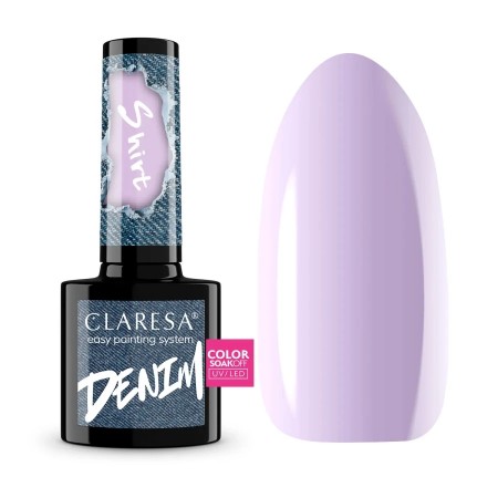 Claresa hybrid neglelakk (5ml), Denim shirt pastel purple
