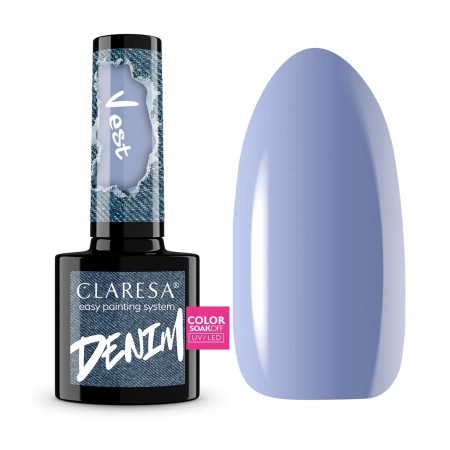 Claresa hybrid neglelakk (5ml), Denim vest grey blue