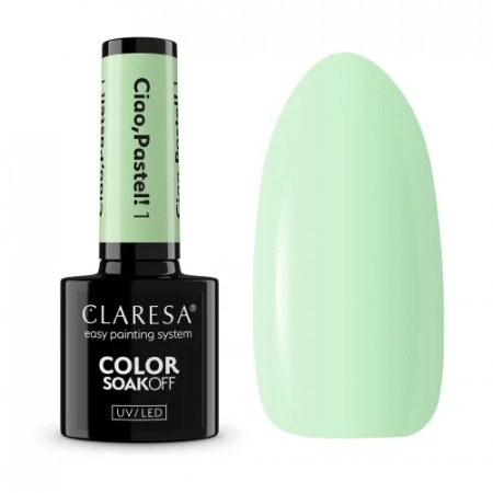 Neglelakk, Hybrid / SoakOff, 5ml Claresa® Ciao, pastel! 01