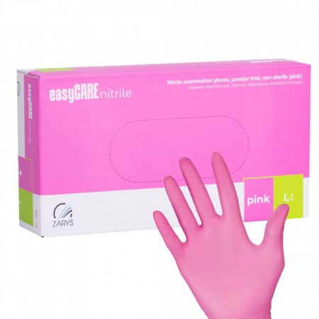 Easycare Nitrilhansker (100stk), rosa large