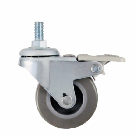 Låsbare hjul i TPR, med lås (8mm bolt)