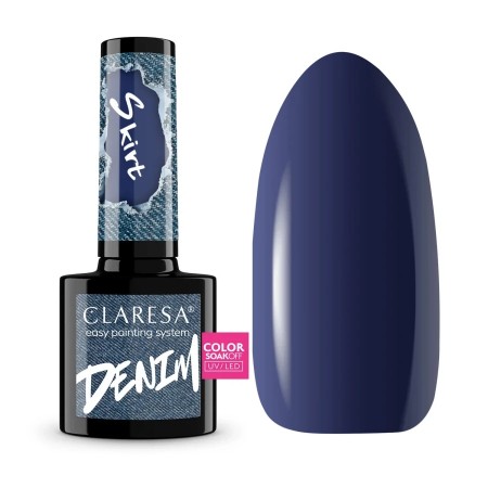 Claresa hybrid neglelakk (5ml), Denim skirt deep navy blue