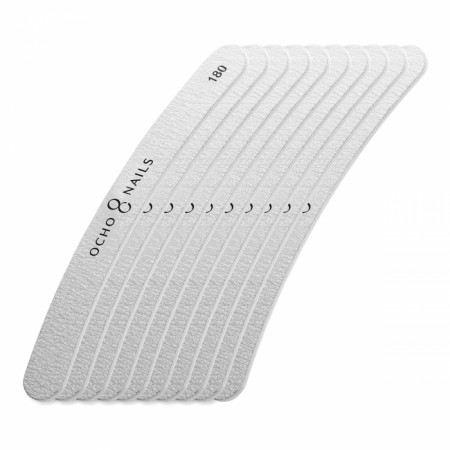 Neglefil 100/180, Ocho Nails Banan-form, 10pk
