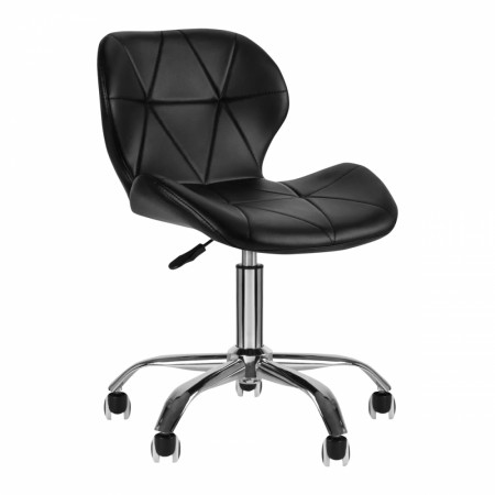 Arbeidsstol CosmeticQS-06 med rygg, sort