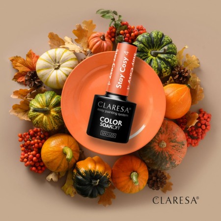 Neglelakk, Hybrid / SoakOff, 5ml Claresa® Stay Cosy 04