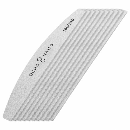 Neglefil slim 180/240 Ocho Nails, Halvmåne 10pk