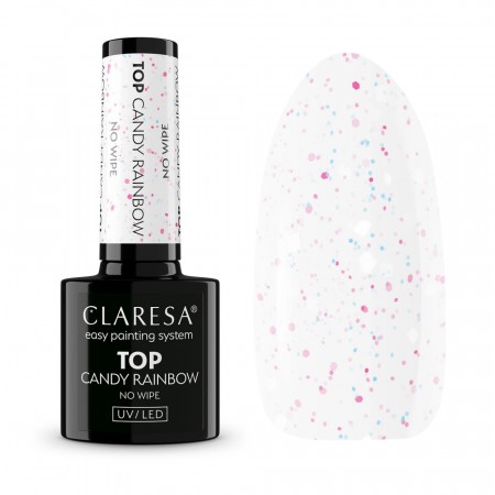 TOPCOAT NO WIPE, Candy Rainbow 5g Claresa®