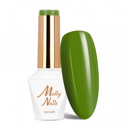 NEGLELAKK, HYBRID/SOAKOFF MollyNails Green olive no. 85, 8g HEMA-free