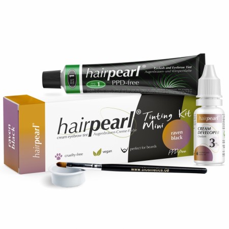 Bryn/Vippefarge PPD free, Hairpearl® MiniKit No.1 -Deep Black