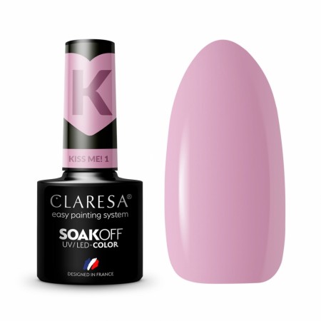 Claresa® Hybrid / SoakOff Neglelakk, Kiss Me! 01