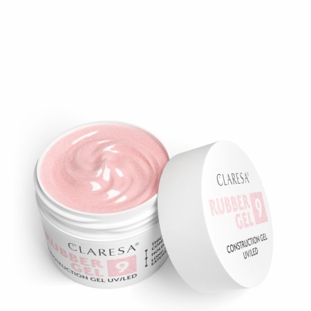 Claresa Rubber Gel 09 (nude, rosa med partikler), 12g