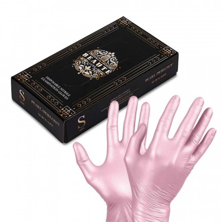 Nitrilhansker, 50pk perlefarget, S