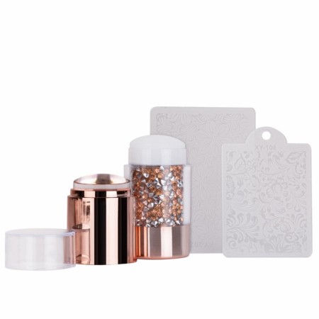 Neglestempel CHAMPAGNE, i silikon med kork + 2 skraper
