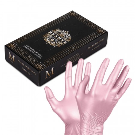 Nitrilhansker, 50pk perlefarget, medium