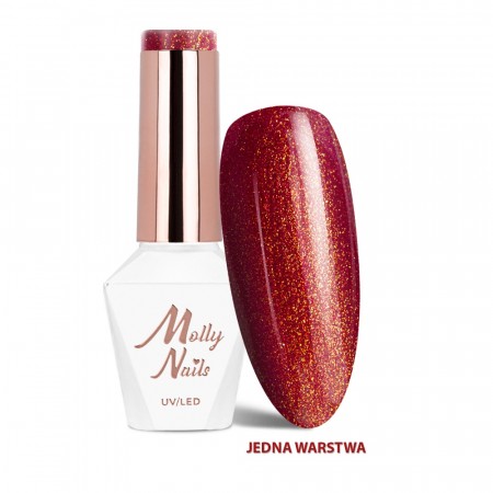 MollyNails HEMA-free hybrid neglelakk (8g), rouge no. 323